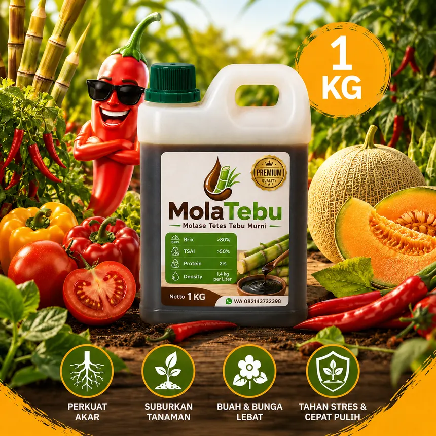 Molase tetes tebu untuk tanaman buah dan sayur