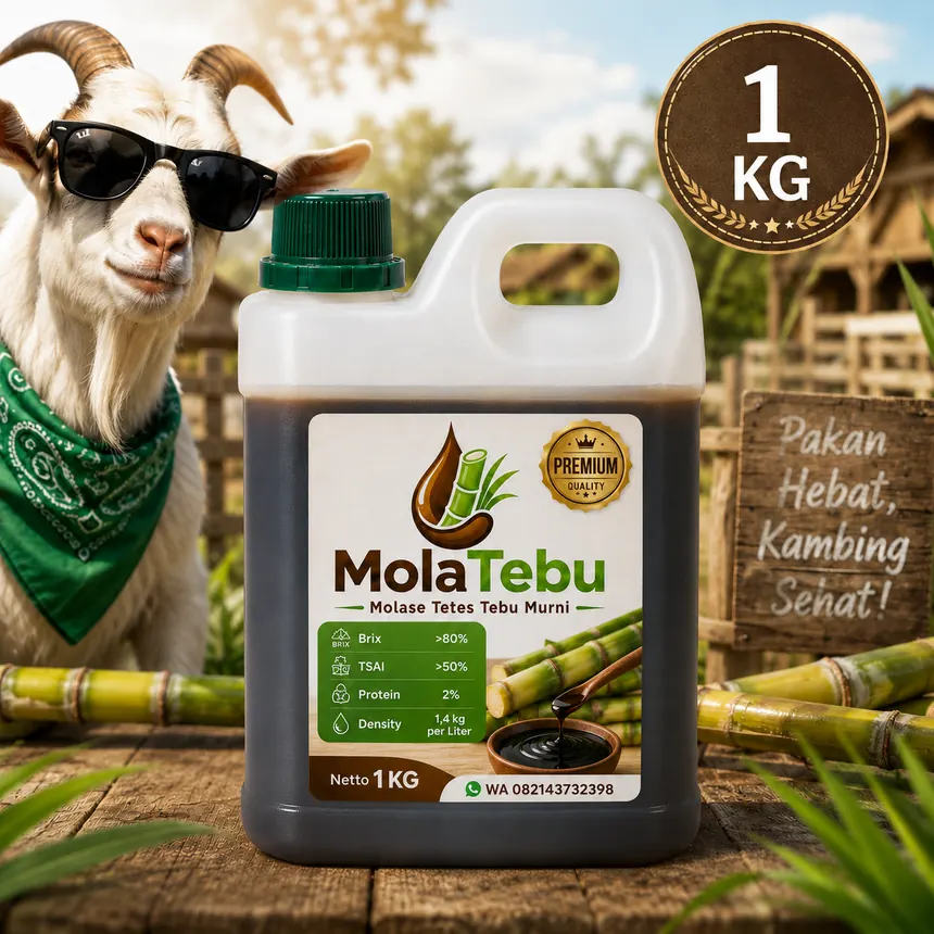 Molase tetes tebu untuk pakan kambing dan domba