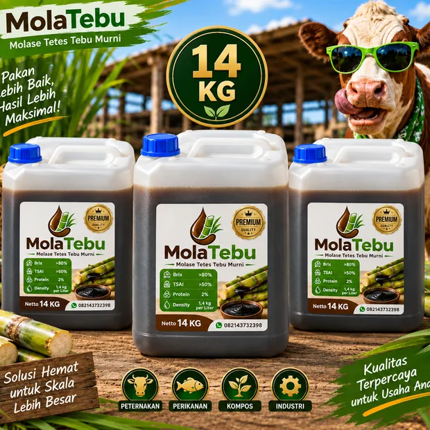 MolaTebu molase tetes tebu 14 kg jerigen 10 liter